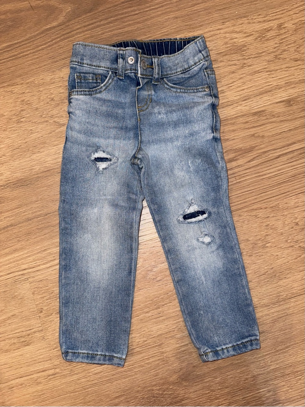 Kids Distressed Blue Denim Jeans